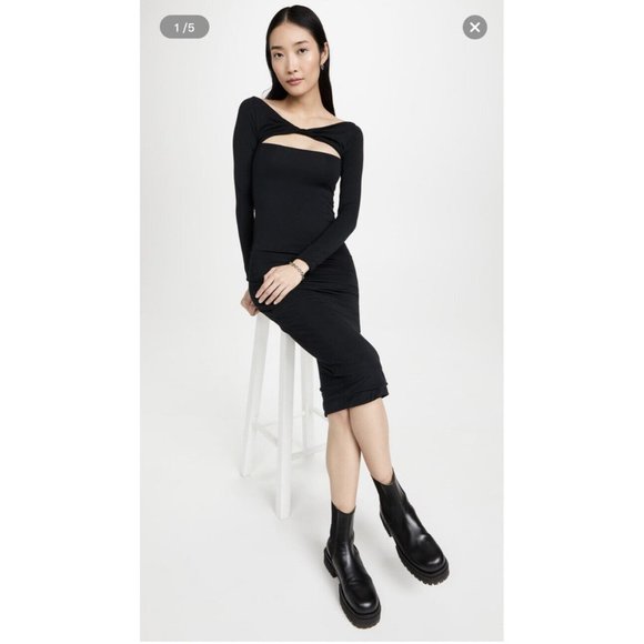 SER.O.YA Irene Dress Black Cut Out Bodycon